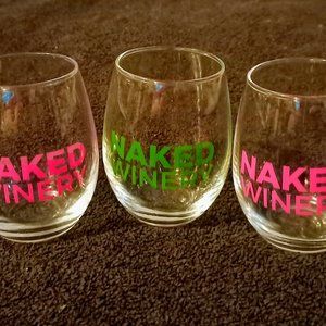 Three Naked Winery Glasses